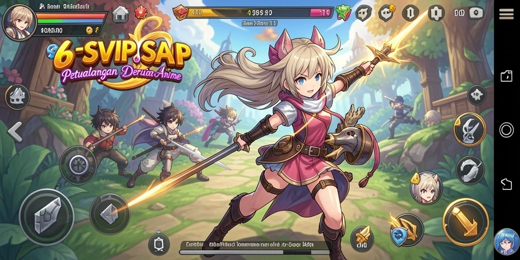 Tampilan gameplay seru penuh aksi dalam 6SVIP.