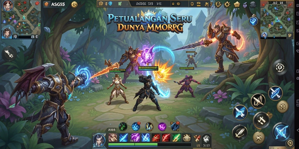 Tampilan gameplay ASG55 yang seru dalam dunia MMORPG.