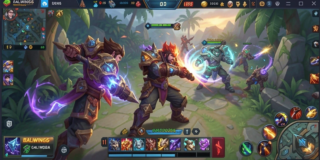 Tangkapan layar BALIWIN66 menampilkan pertempuran penuh aksi di arena MOBA.
