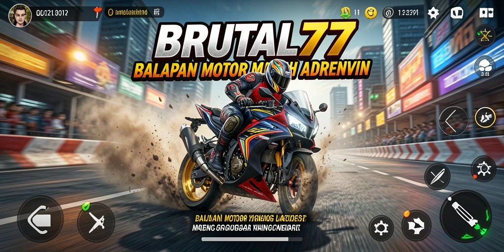 Tampilan gameplay BRUTAL77 yang memikat dan mendebarkan.