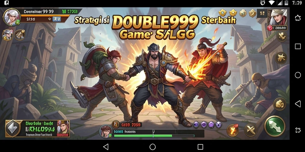 Screenshot gameplay DOUBLE999 menampilkan aksi strategis yang mendebarkan.