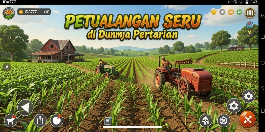Tampilan gameplay menawan dari IDA777 saat bercocok tanam.