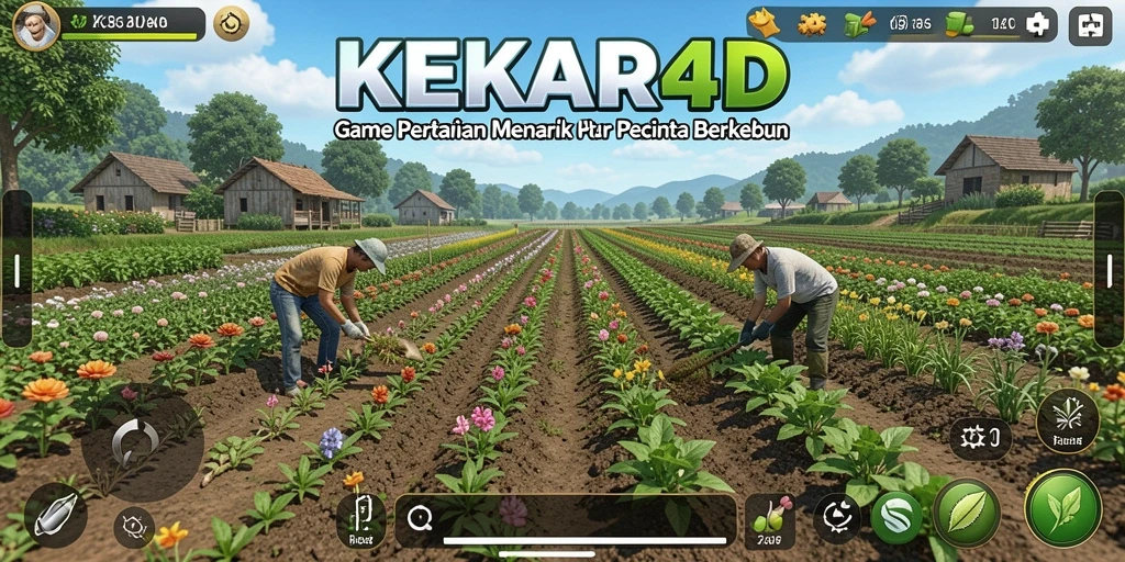 Screenshot menunjukkan gameplay menarik dalam mengelola pertanian.
