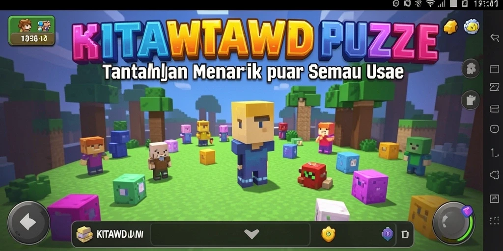 Tampilan gameplay seru dari aplikasi KITAWD dengan teka-teki yang menantang.